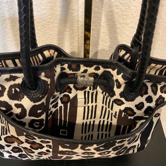 BRIGHTON  Animal Print Brown Black Braided Straps - Picture 9 of 15
